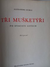 kniha Tři mušketýři po dvaceti letech 1., František Novák 1948