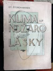 kniha Kilima Ndžaro lásky básnické fantasie z let 1926-28, Aventinum 1928