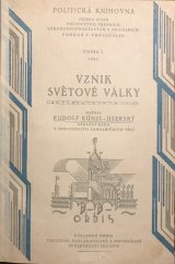 kniha Vznik světové války, Orbis 1923