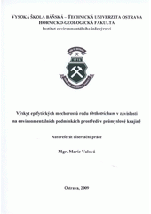 kniha Autoreferát disertační práce na téma: Výskyt epifytických mechorostů rodu Orthotrichum v závislosti na environmentálních podmínkách prostředí v průmyslové krajině, VŠB-TUO 2009