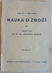 kniha Nauka o zboží. [Díl] II, - (Učební text pro IV. ročník obchodních akademií), Státní nakladatelství 1948