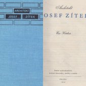 kniha Architekt Josef Zítek, SNKLHU  1954