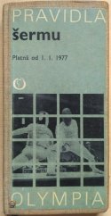 kniha Pravidla šermu platná od 1. ledna 1977, Olympia 1976