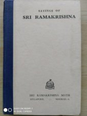 kniha Sayings of Sri Ramakrishna, Sri Ramakrishna Math 1971