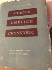 kniha Chemie umělých pryskyřic Určeno inž. pracujícím v oboru umělých pryskyřic a příbuzných odvětvích a pro stud. vys. škol chemických, SNTL 1955