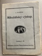 kniha Mikulášský výstup, Humana letovice 1925