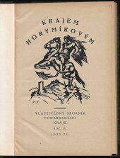 kniha Krajem Horymírovým  Ročník IV. - 1923-24 - vlastivědný sborník podbrdského kraje, Učitelstvo školního okresu Hořovického 1924