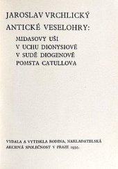 kniha Antické veselohry, Rodina 1934