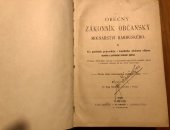 kniha Obecný zákoník občanský Mocnářství Rakouského Ku potřebě právníkův i každého občana vůbec vysvětlen a potřebnými opatřen., M. Knapp 1913