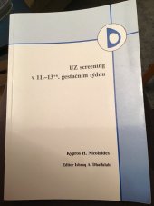 kniha UZ screening v 11.-13+6. gestačním týdnu, Univerzita Palackého 2004