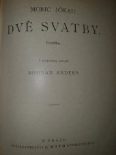 kniha Dvě svatby povídka, J. Otto 1895