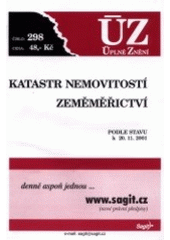 kniha Katastr nemovitostí Zeměměřictví : podle stavu k 20.11.2001, Sagit 