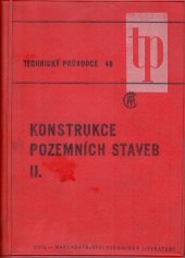 kniha Konstrukce pozemních staveb II, SNTL 1971