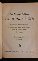 kniha Talmudský žid, E. Dobrovolný 1924