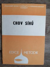 kniha Chov síhů, Výzkumný ústav rybářský a hydrobiologický Vodňany 1987