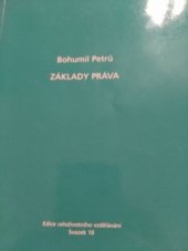 kniha Základy práva, Univerzita Karlova, Filozofická fakulta, Katedra andragogiky a personálního řízení, v nakl. MJF 2003