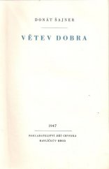 kniha Větev dobra, Jiří Chvojka 1947