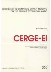 kniha Source of information-driven trading on the Prague Stock Exchange, CERGE-EI 2008