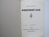kniha Podzimní sad, Jan Kotík 1934