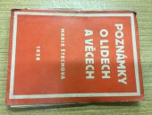 kniha Poznámky o lidech a věcech, Miloš Procházka 1928