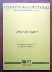 kniha Statistické metody II, Česká zemědělská univerzita, Provozně ekonomická fakulta 2008