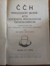 kniha ČČH Mykologický sborník ilustrovaný list pro vědeckou i praktickou mykologii, Československá mykologická společnost 1935