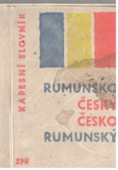 kniha Rumunsko-český a česko-rumunský kapesní slovník, SPN 1963