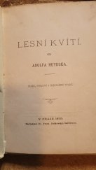 kniha Lesní kvítí, F. Bačkovský 1895