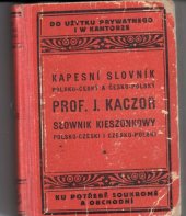 kniha Nový kapesní slovník polsko-český a česko polský = Nowy Słownik kieszonkowy polsko-czeski i czesko-polski, Jindřich Lorenz 1939