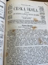 kniha Česká škola časopis pro učitelstvo a přátely školstva národního, V. Neubert 1889