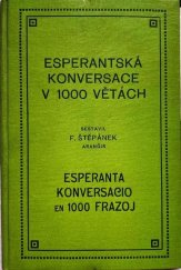 kniha Esperantská konversace v 1000 větách = Esperanta konversacio en 1000 frazoj, M. Knapp 1910