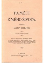 kniha Paměti z mého života výpis, Historický spolek 1924