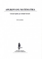kniha Aplikovaná matematika vybrané kapitoly pro studující farmacie, Karolinum  1997