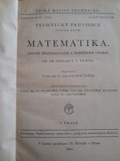 kniha Matematika Technický průvodce, Česká matice technická 1944