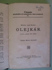 kniha Olejkár, Jindřich Bačkovský 1922