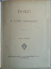 kniha Domů a jiné obrázky, J. Otto 1921