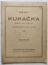 kniha Kukačka žert o 1 aktu, Jos. Skružný 1928