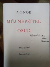 kniha Můj nepřítel osud [román], Bohumil V. Hladký 1942