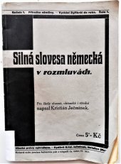 kniha Silná slovesa německá v rozmluvách, Kristián Ječmínek 1931