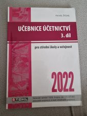 kniha Učebnice účetnictví  3. Díl , štohl 2022