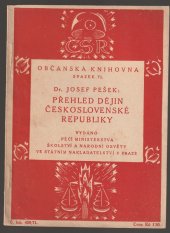 kniha Přehled dějin Československé republiky, Státní nakladatelství 1926