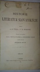 kniha Historie literatur slovanských Díl II, 	F. Šimáček 1882