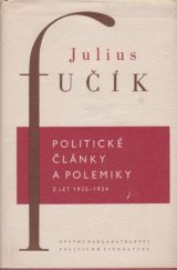 kniha Politické články a polemiky. 1. část z let 1925-1934, SNPL 1953