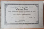 kniha Laudate Dominum Lobet den Herrn, Verlag und Eigenthum Regensburg, J. Georg Boessenecker 1894