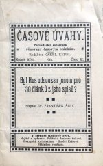 kniha Byl Hus odsouzen jenom pro 30 článků z jeho spisů?, s.n. 1914