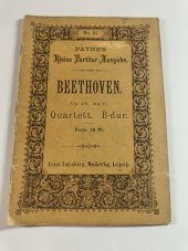 kniha Beethoven No.21. Quartett  Quartett  B-Dur. Op. 18, , Ernst Eulenburg 1900