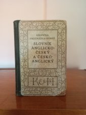 kniha Slovník anglicko-český a česko-anglický  A Dictionary of the English And Czech languages, Kvasnička a Hampl 1946