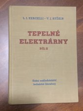 kniha Tepelné elektrárny díl II  díl II, SNTL 1953