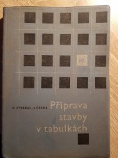 kniha Příprava stavby v tabulkách, SNTL 1965