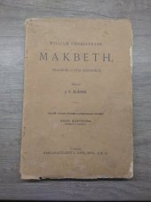 kniha Makbeth tragedie o pěti jednáních, J. Otto 1921